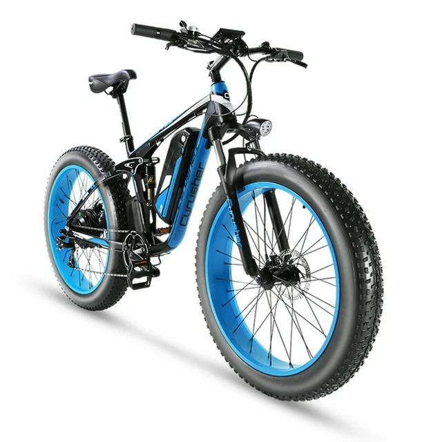 750W Electric Bicycle Adult Foldable 4.0 Fat Tire Ebike Blue 48V 13ah J215714