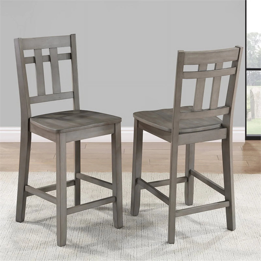 Gray Wood 5-Piece Counter Height Dining Set R3605