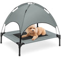 30in Elevated Cooling Dog Bed with Canopy and Carrying Bag T588958