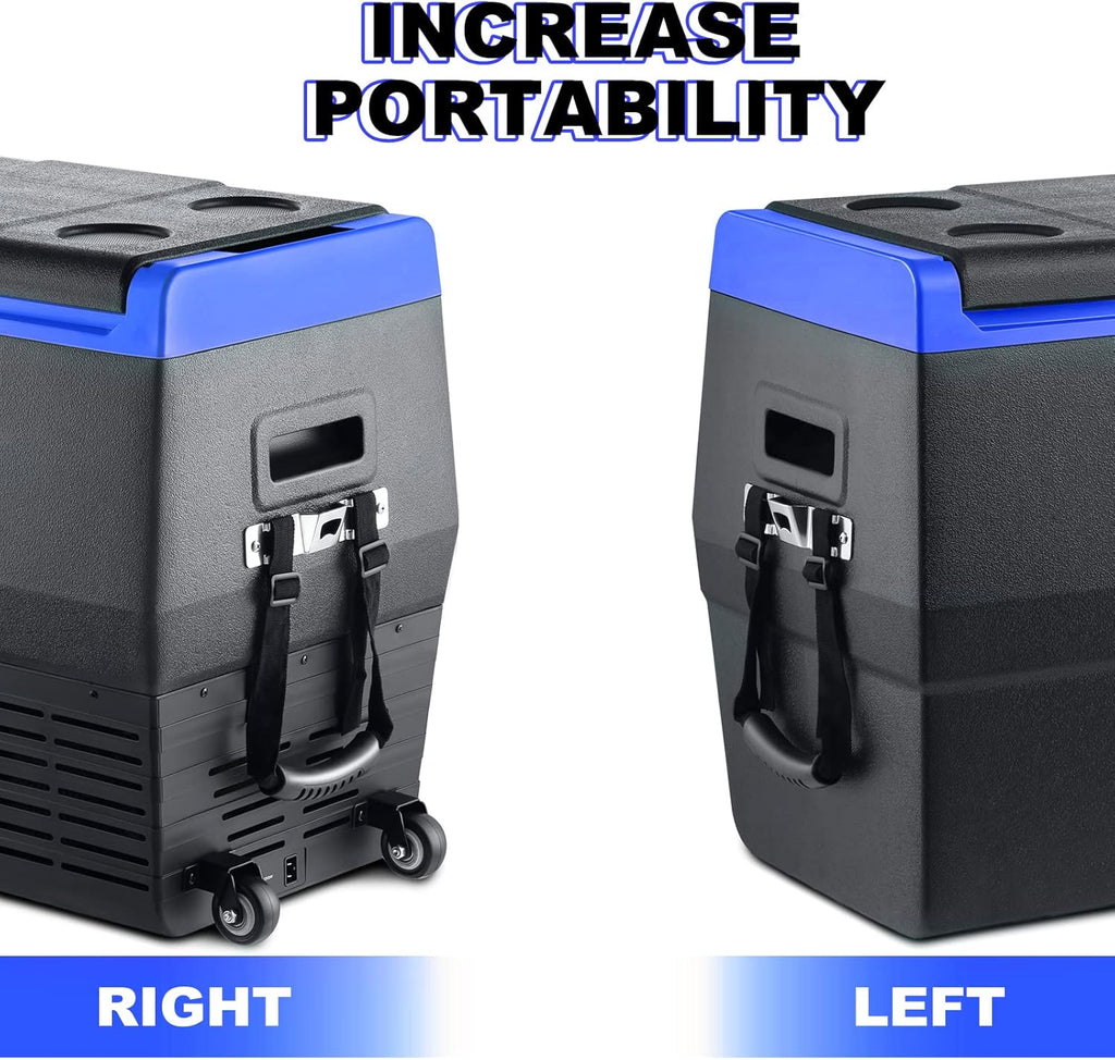 Portable Refrigerator Electric Cooler, 12/24V DC & Solar, Blue C287
