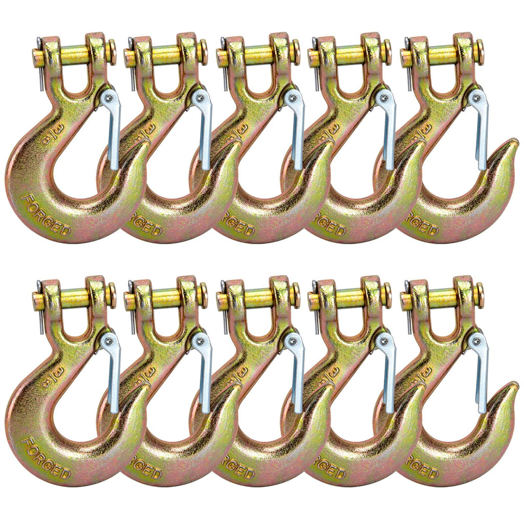 3/8 Chain Hooks with Safety Latch, 10 Pack D2914