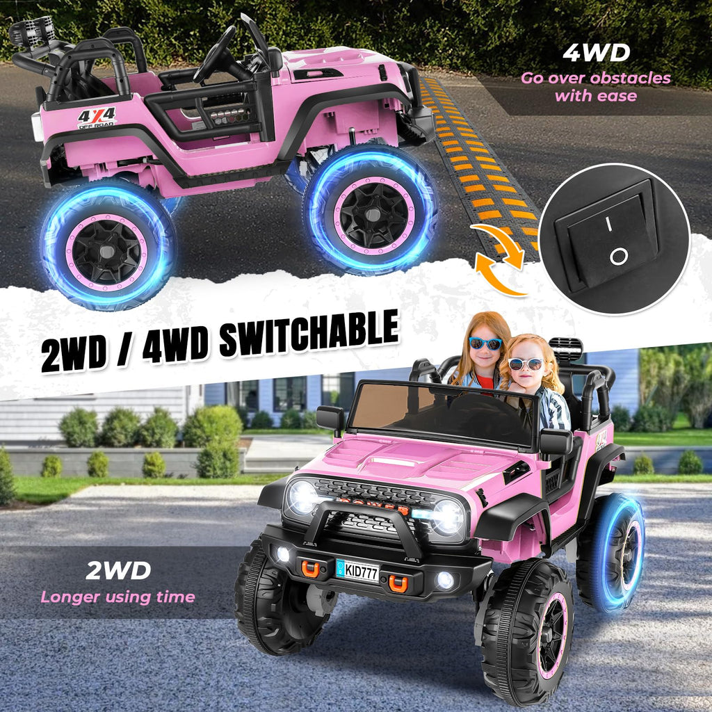 24V 2 Seater Pink Ride On Car X114239