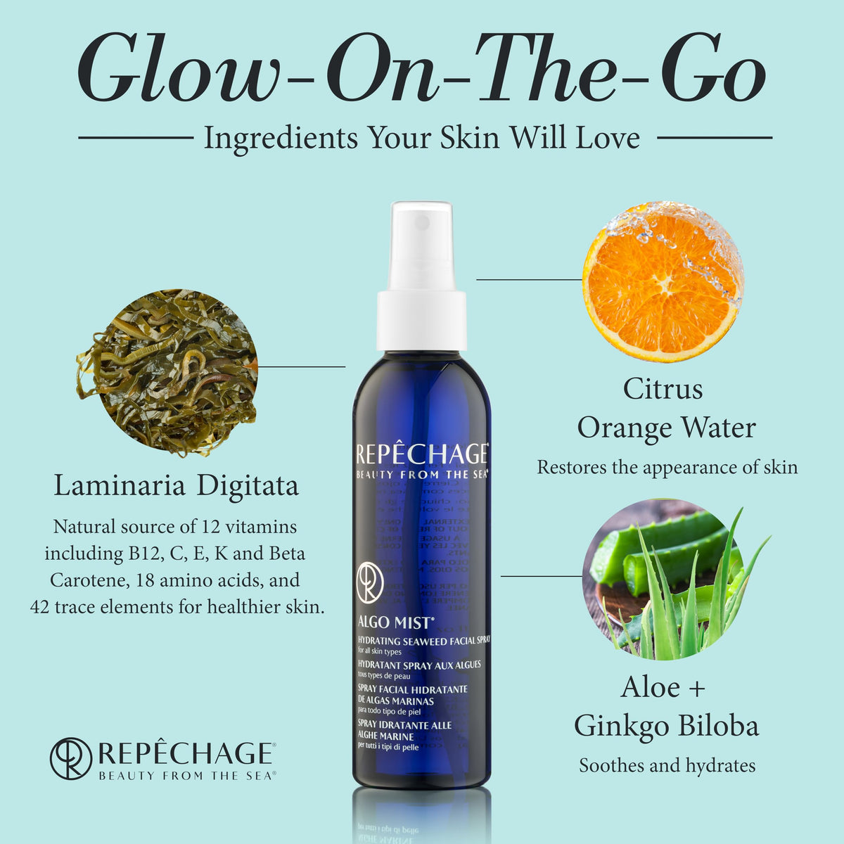 Hydrating Seaweed Facial Spray with Aloe and Vitamin C, 6 fl oz X2048