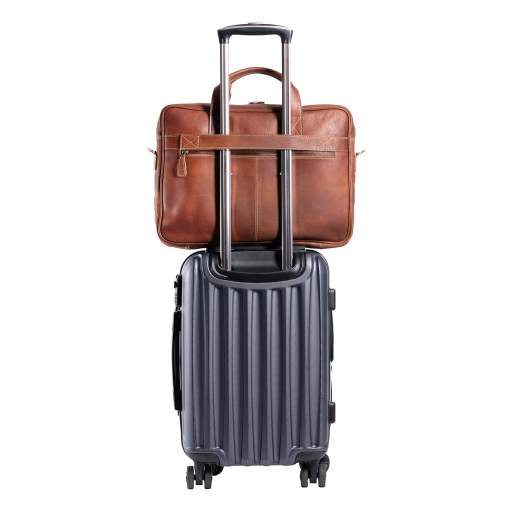 16 Inch Leather Laptop Messenger Bag E44833