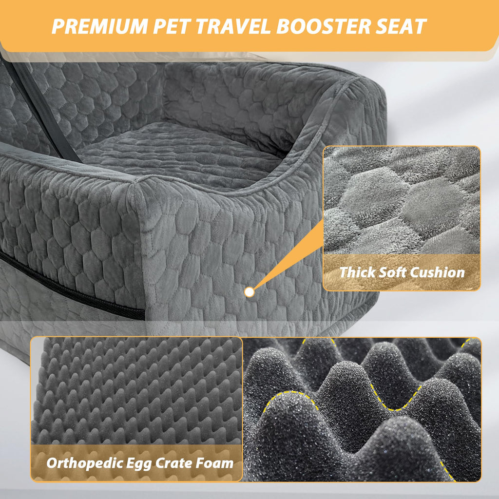 Memory Foam Dog Booster Seat with Washable Removable Cover T466