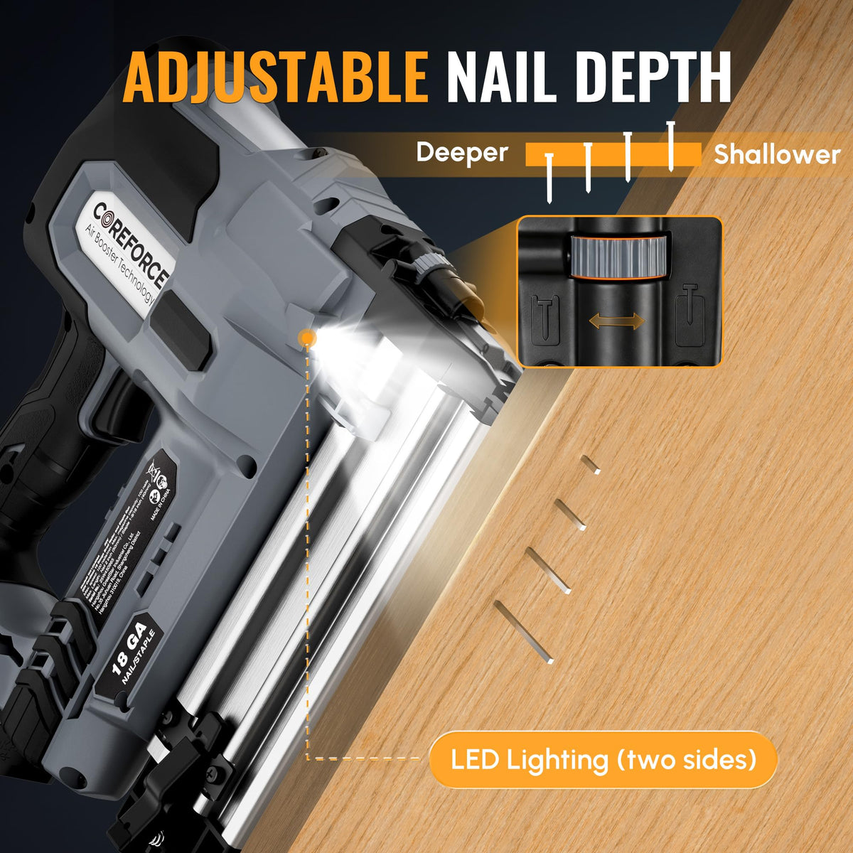 20V Cordless 18 Gauge 2-in-1 Nail & Staple Gun R12966
