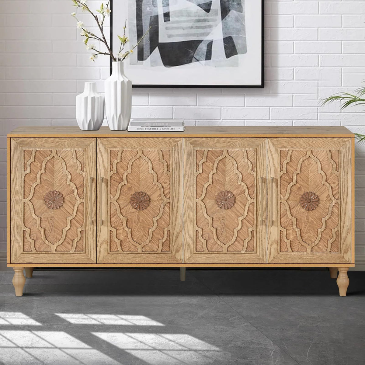 Wooden Accent Storage Cabinet E57924