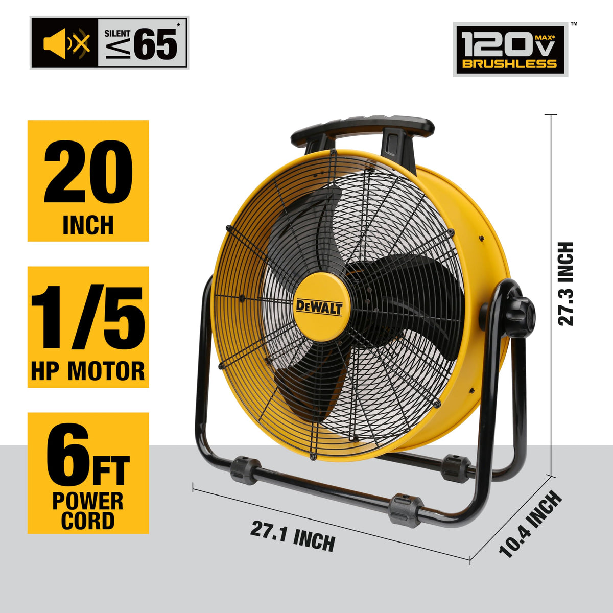 20 Inch Adjustable Tilting Drum Fan Q79903