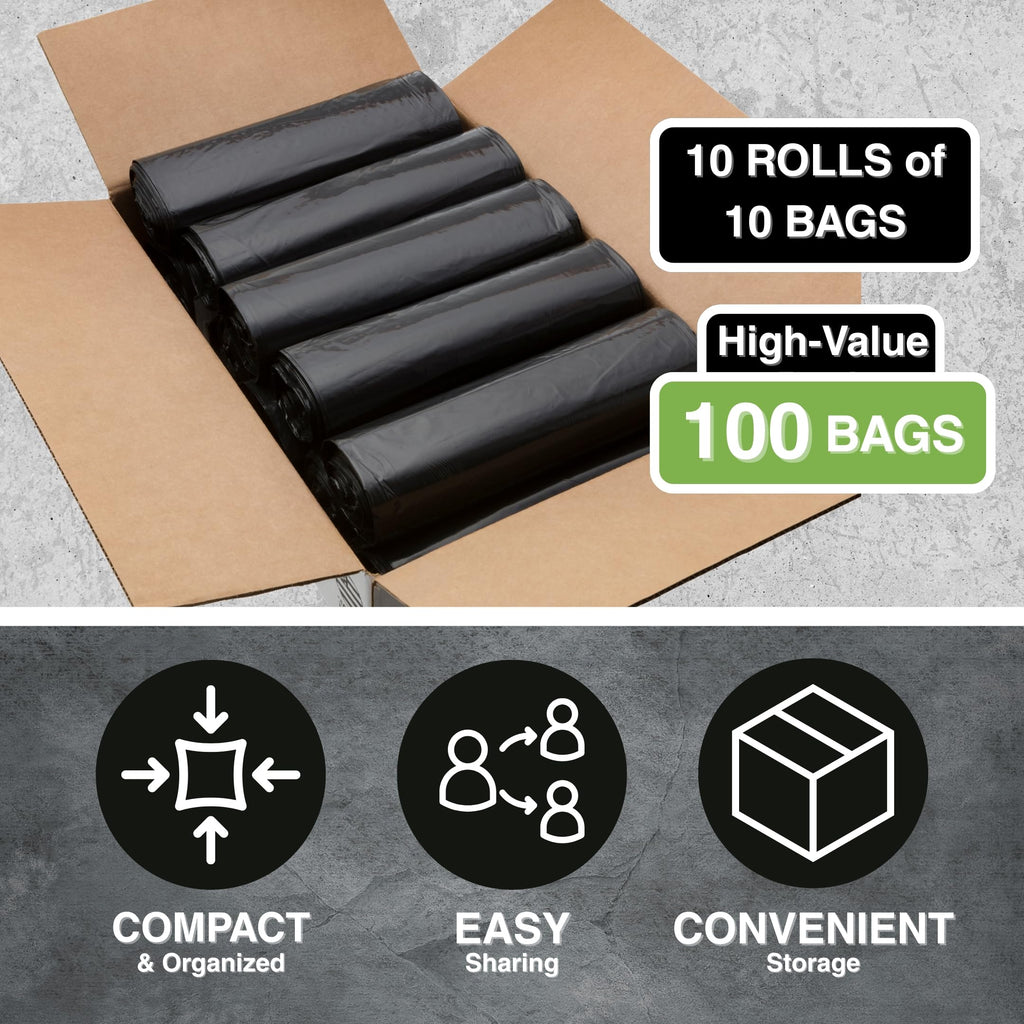 45 Gallon Black 1.5 Mil Trash Bags 100 Count F48345