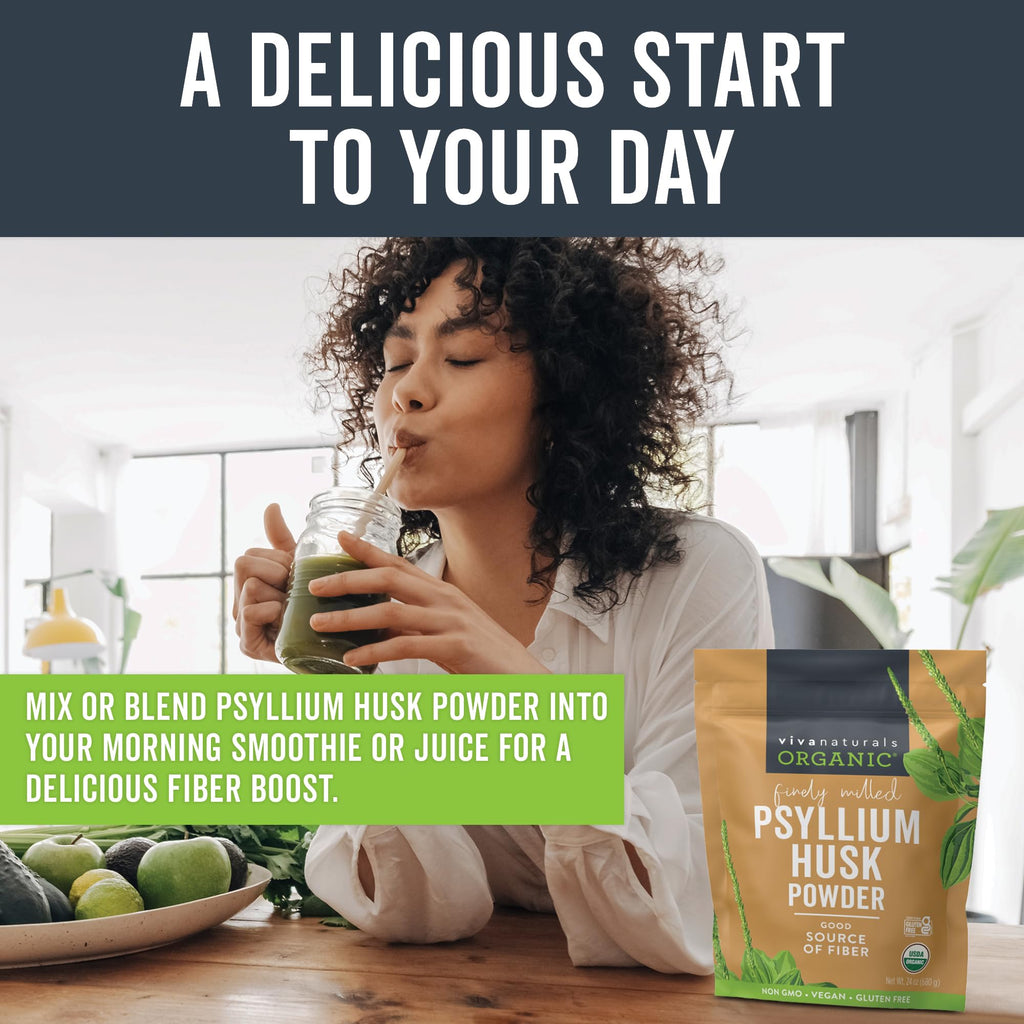 24 oz Organic Psyllium Husk Powder & 30mg Zinc P9782