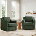 Green Swivel Accent Chairs Set of 2 C675404