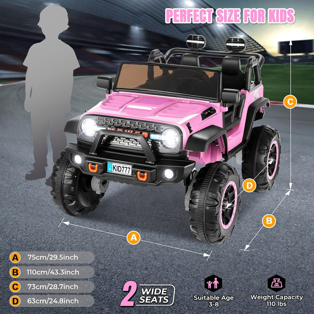 24V 2 Seater Pink Ride On Car X114239