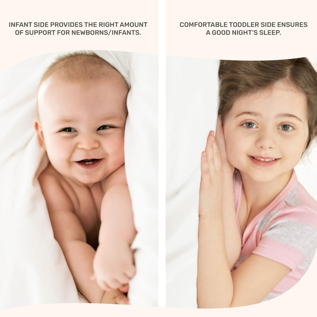 2-in-1 Mini Crib Mattress, Dual-Sided Waterproof J985