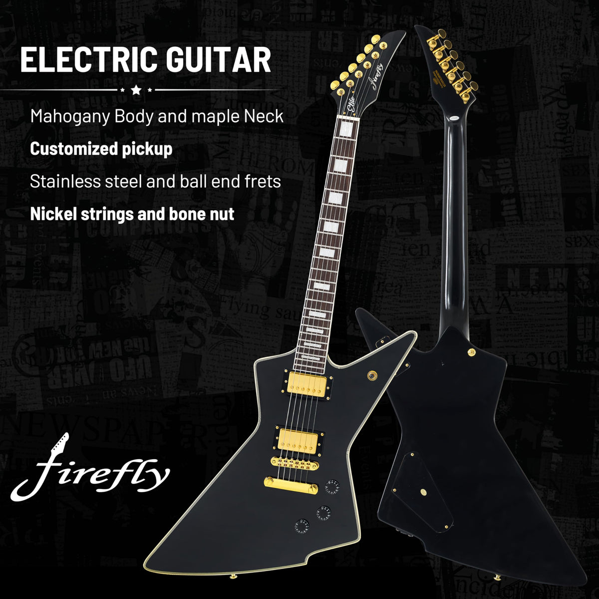 Solid Body Electric Guitar, Mahogany Body, Rosewood Fretboard J669