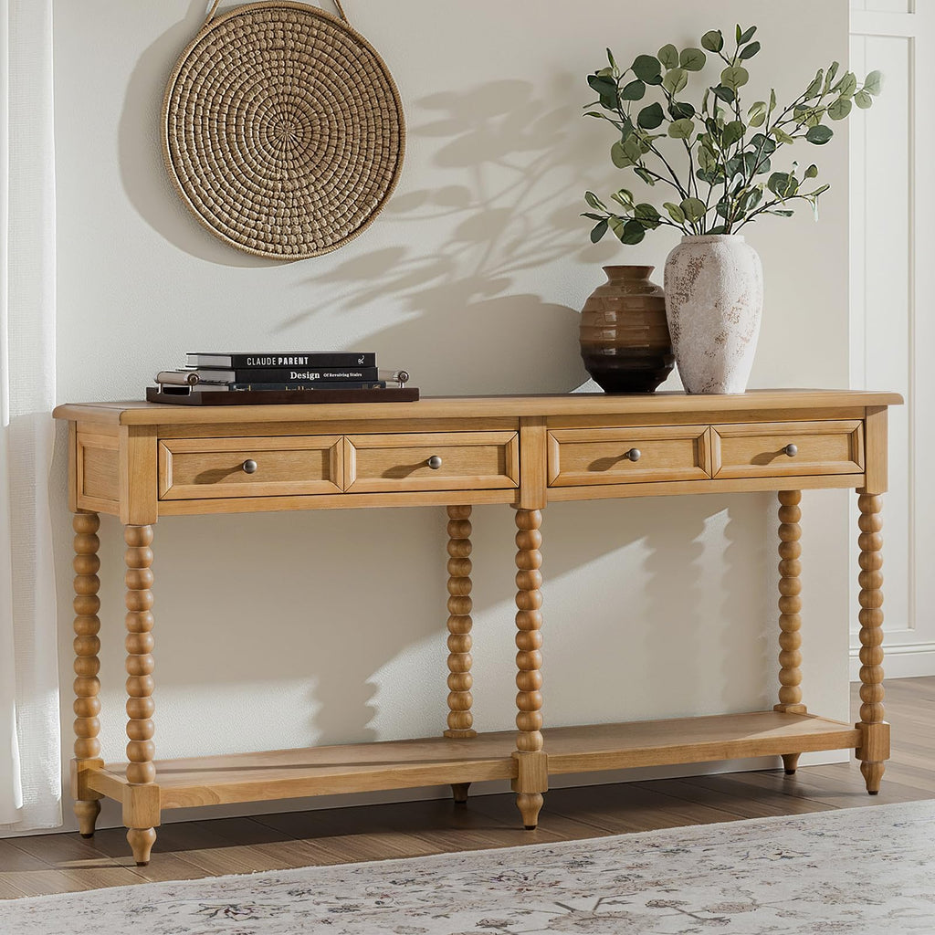 2-Drawer Oak Console Table I70560
