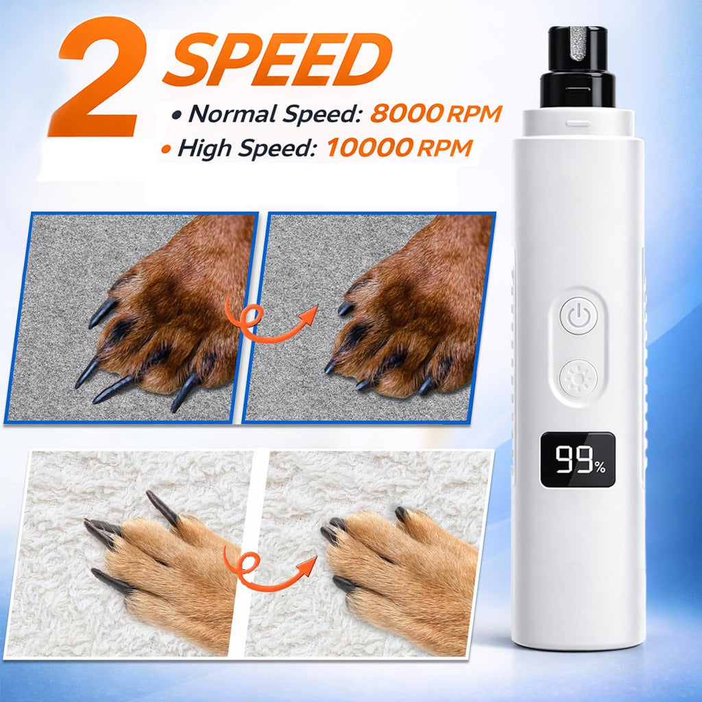 Dog Nail Grinder, 3-Speed Ultra Quiet with LED Light Y276