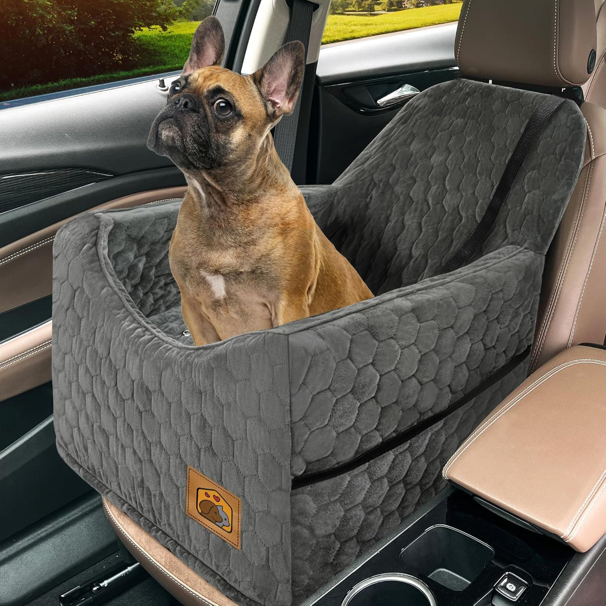 Memory Foam Dog Booster Seat with Washable Removable Cover T466