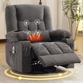 Swivel Rocker Recliner Chair with Massage and Heat K91019