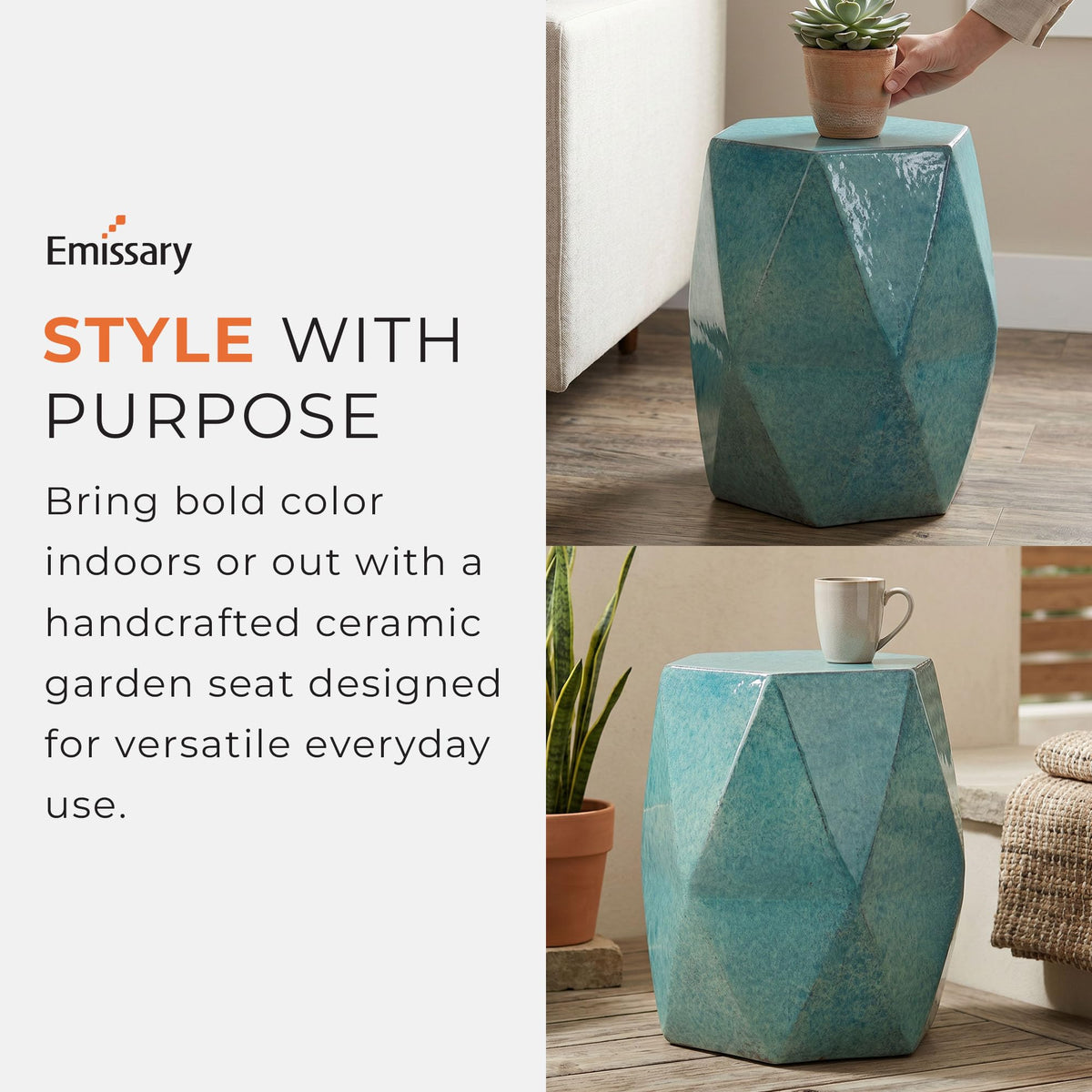 Teal 18x22 Stool J572
