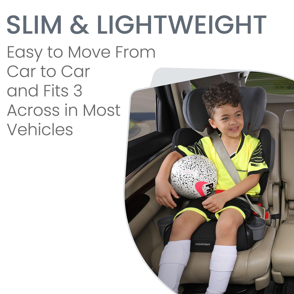 Black Backless Belt-Positioning Booster Seat B641