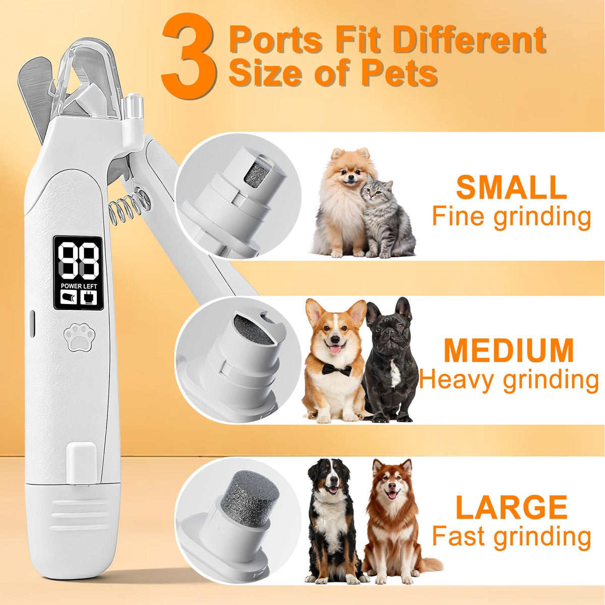 Dog Nail Clippers & Grinder with LED Light Y48606