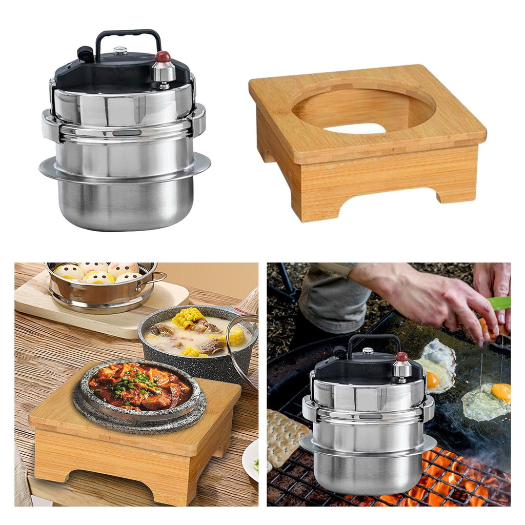 Small Pressure Cookers with Wooden T129