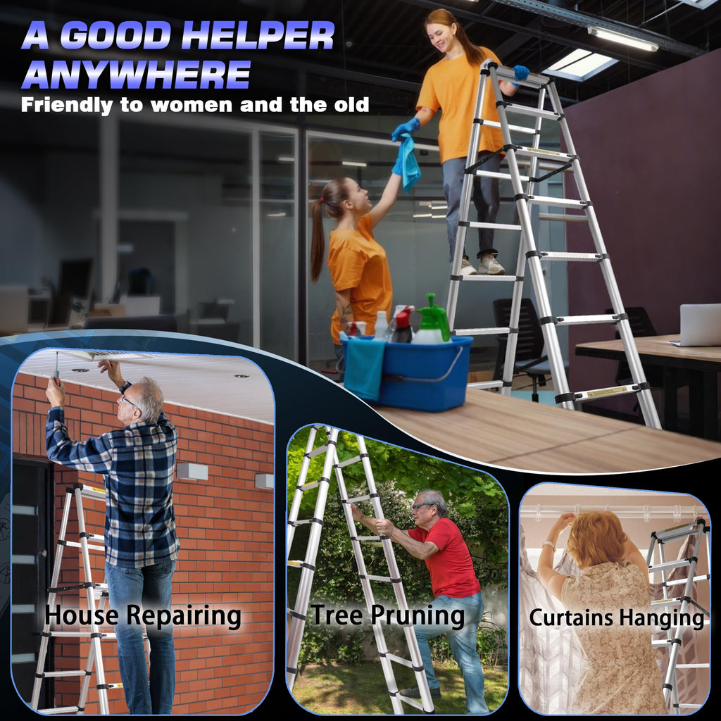 8.53 FT Aluminum Telescoping Ladder R346590