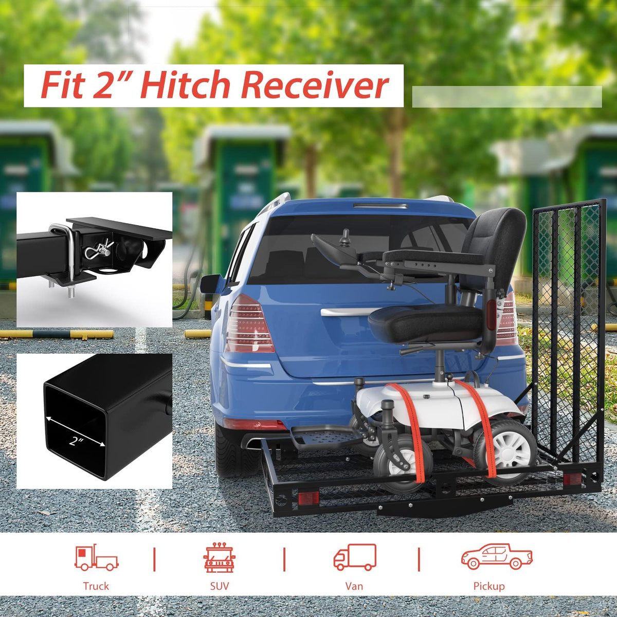 Hitch Cargo Carrier with Ramp F25204