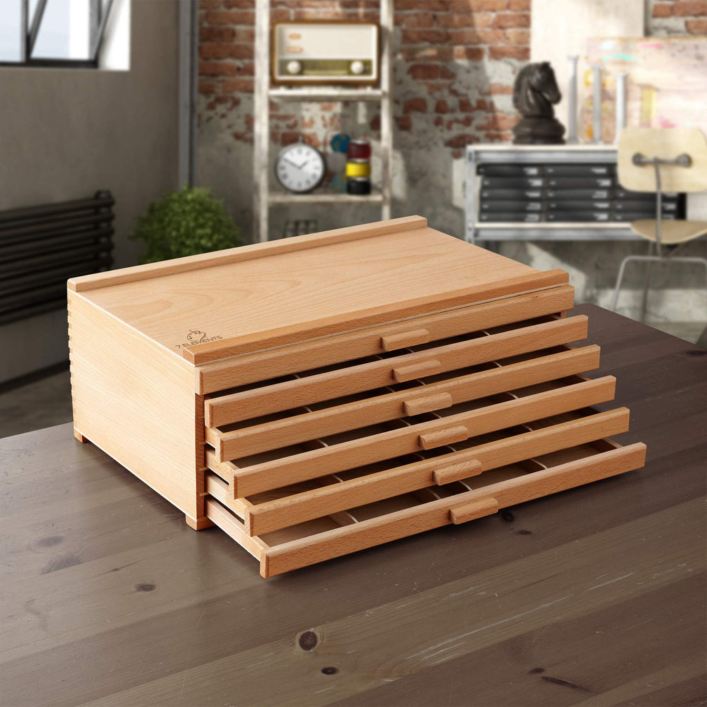 6 Drawer Wooden Artist Storage Box C51692