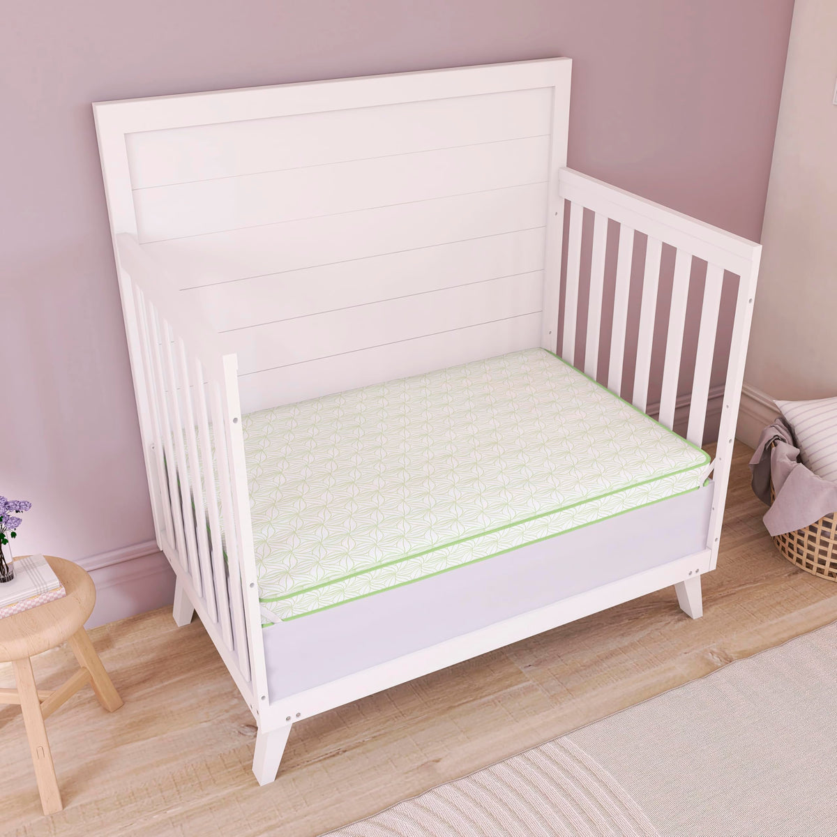 2-in-1 Mini Crib Mattress, Dual-Sided Waterproof J985