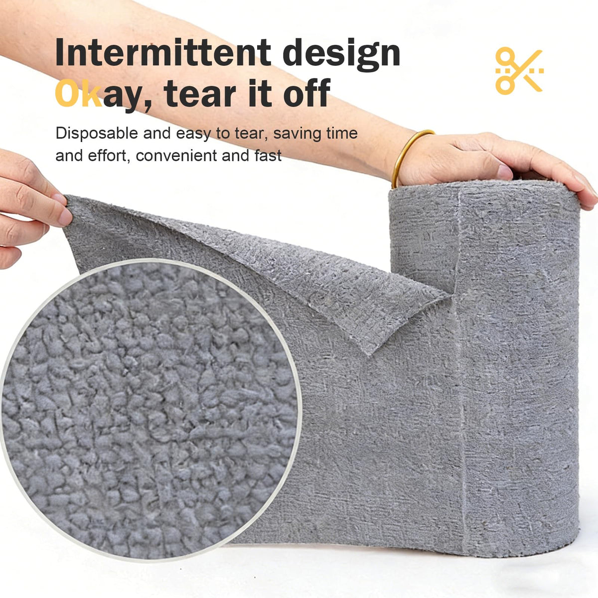 20 PCS Gray Microfiber Cleaning Cloth Roll R424646