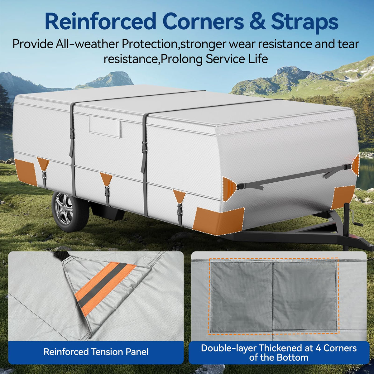 14'-16' Waterproof Oxford Fabric Camper Cover F98131