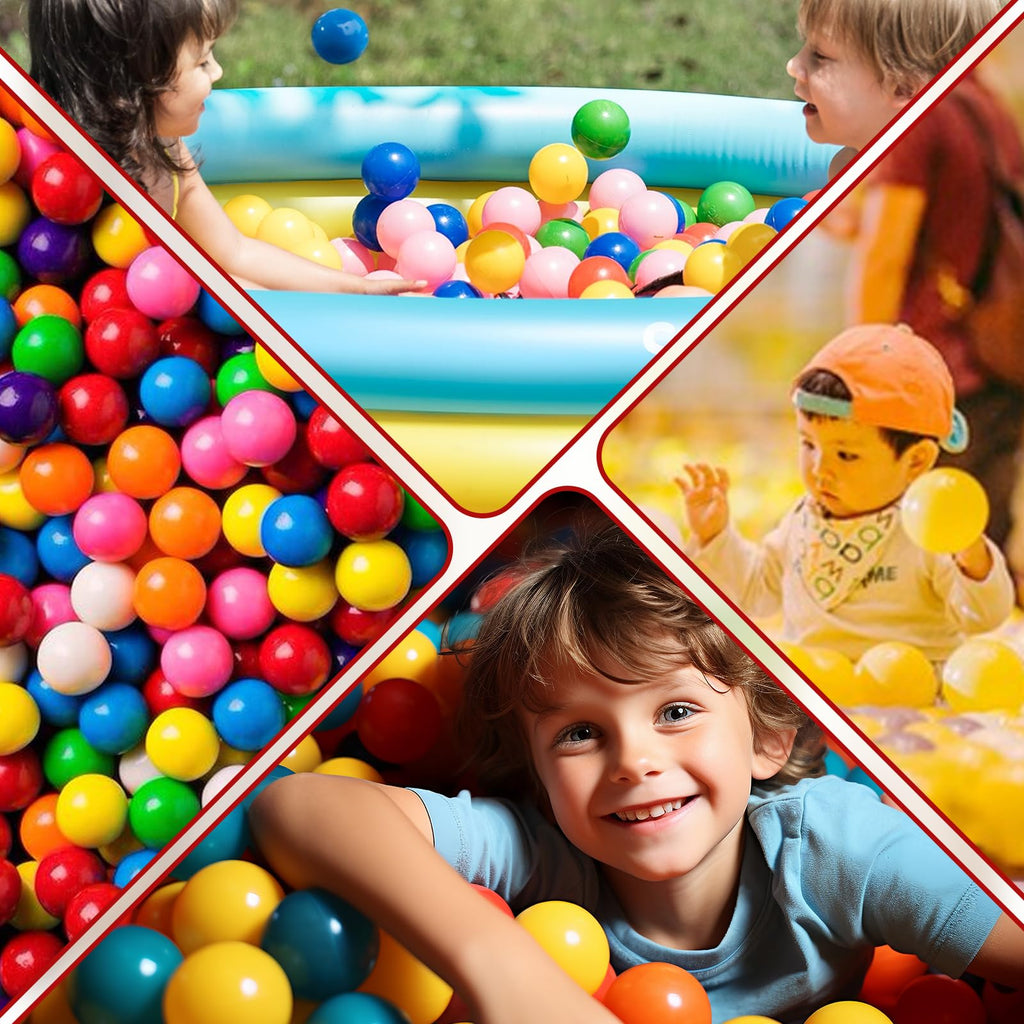 100pcs Crush Proof Plastic BPA Free Non-Toxic Play Balls U53699