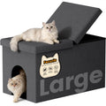 Dark Grey Cat Litter Box Enclosure V939452
