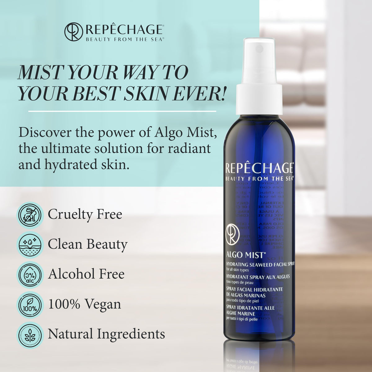 Hydrating Seaweed Facial Spray with Aloe and Vitamin C, 6 fl oz X2048
