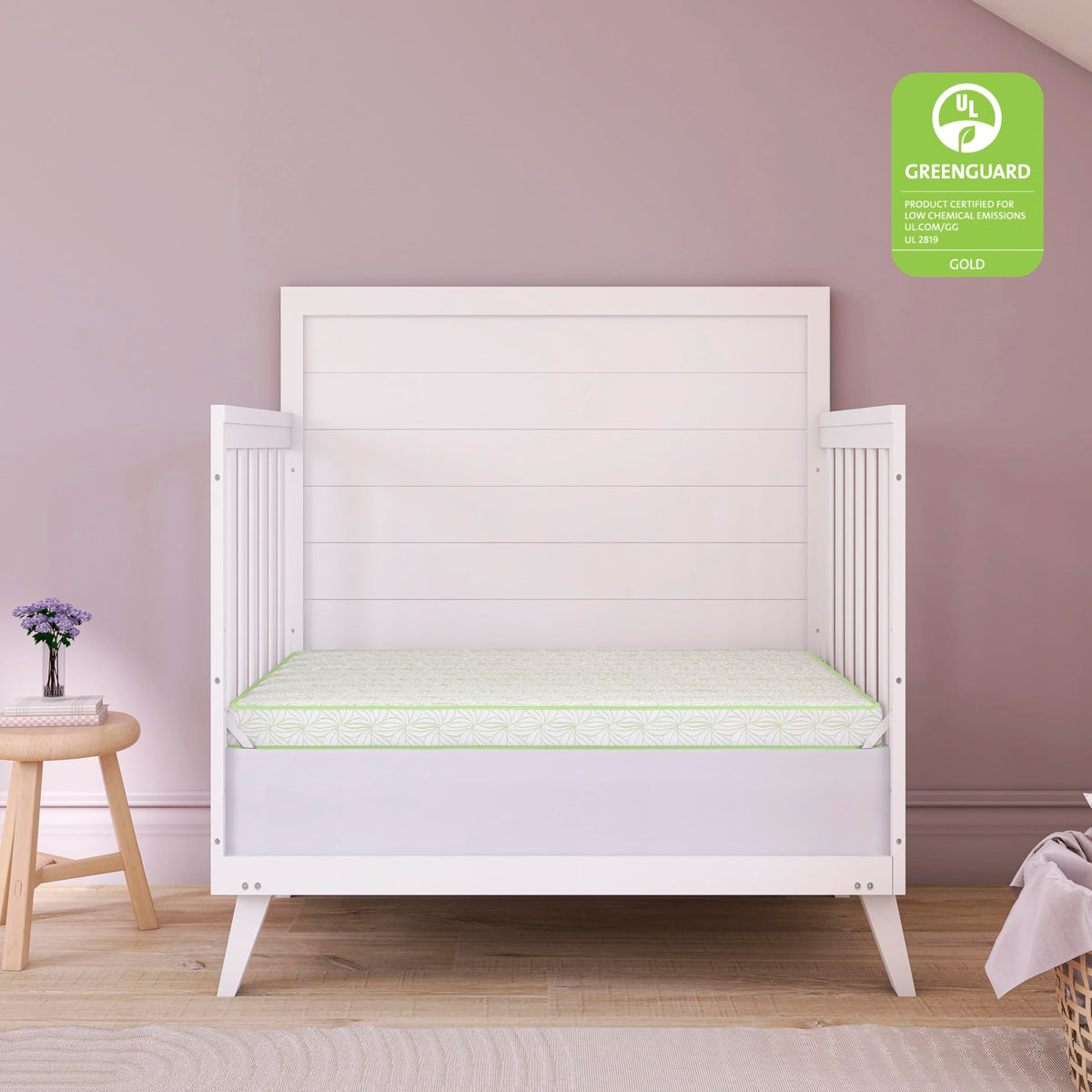 2-in-1 Mini Crib Mattress, Dual-Sided Waterproof J985