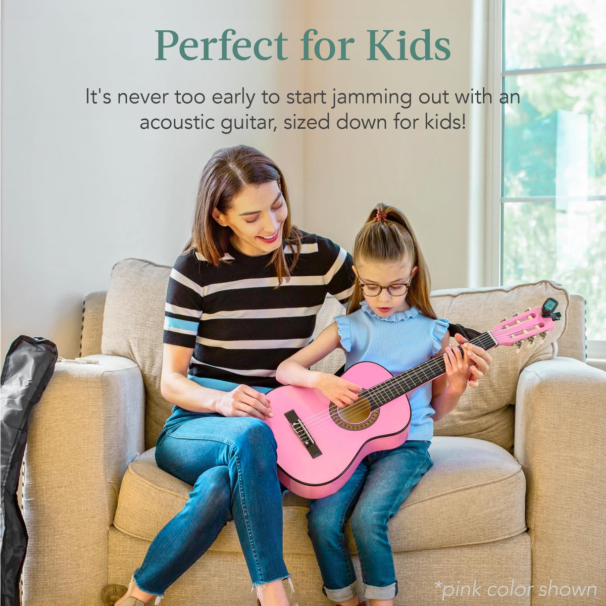 30in Kids Acoustic Guitar Starter Kit with Case T799224