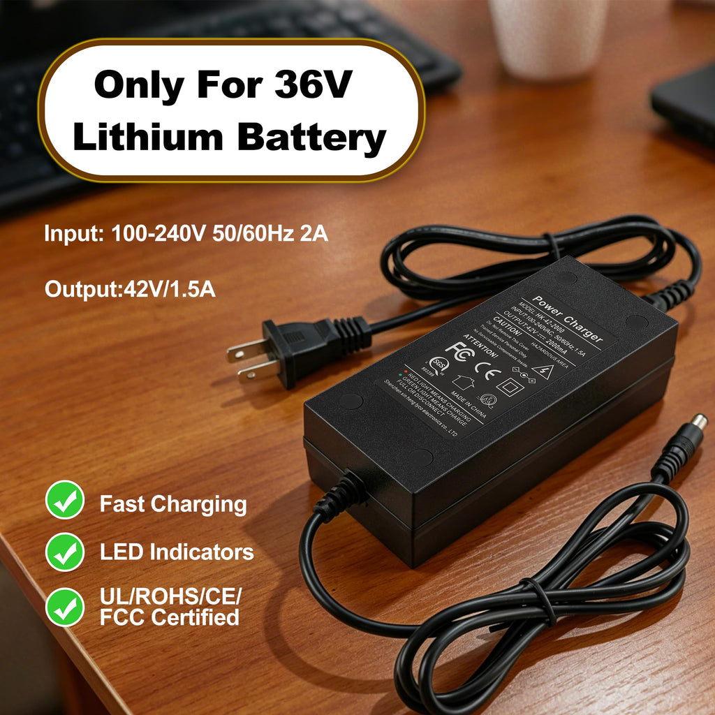 42V 2A Scooter Charger with 5 Types of Connectors X1852