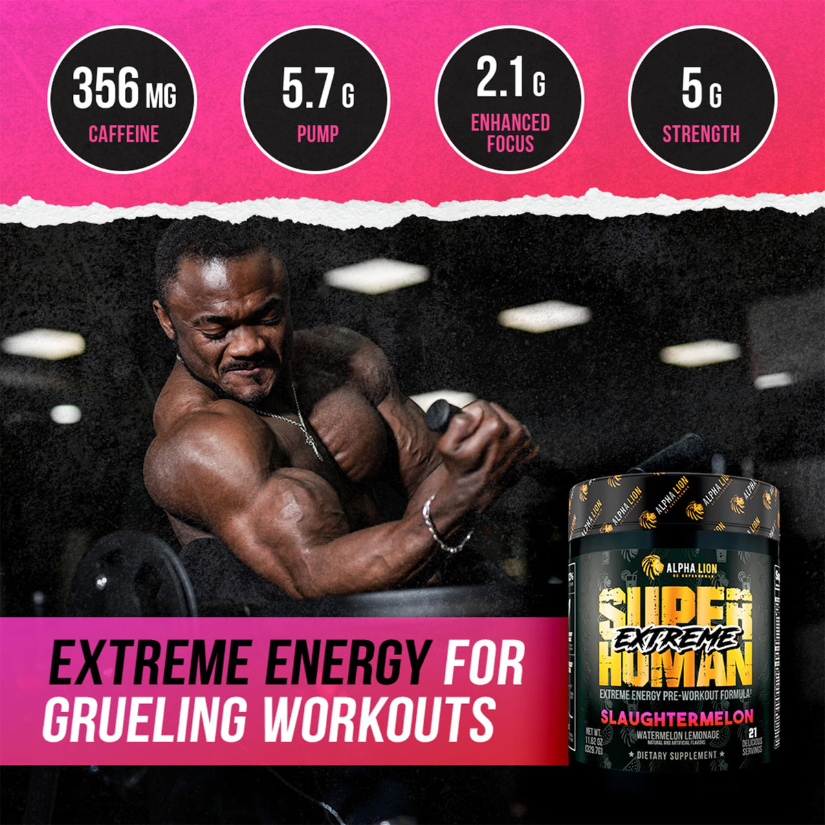 High Stim Pre Workout Powder with Beta Alanine & Caffeine (21 Servings) H378253