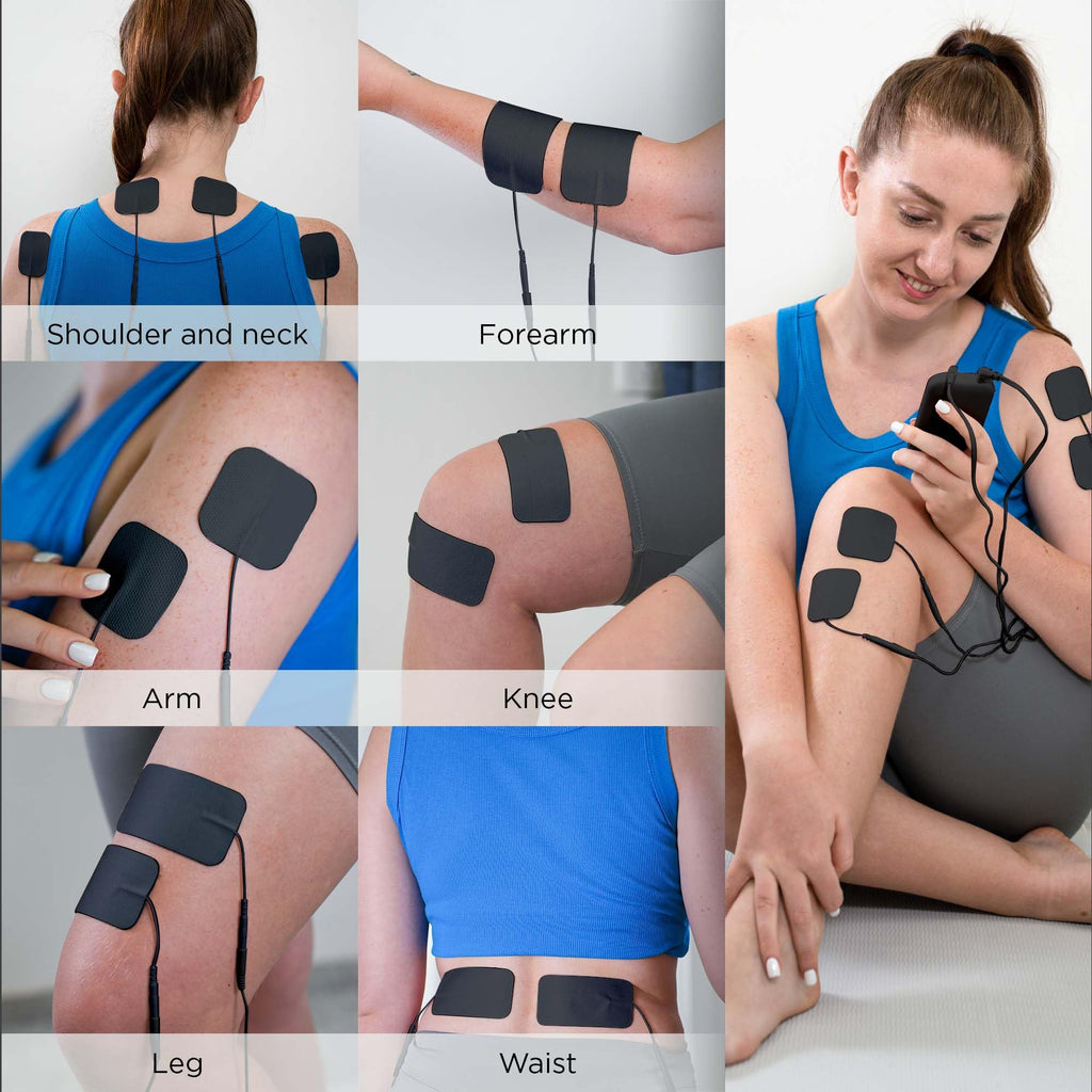 4 in 1 TENS Unit EMS Massage Muscle Stimulator Dual Channel Rechargeable V59104