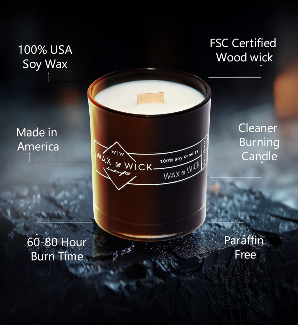12oz Soy Wax Double Wood Wick Scented Candle A4956