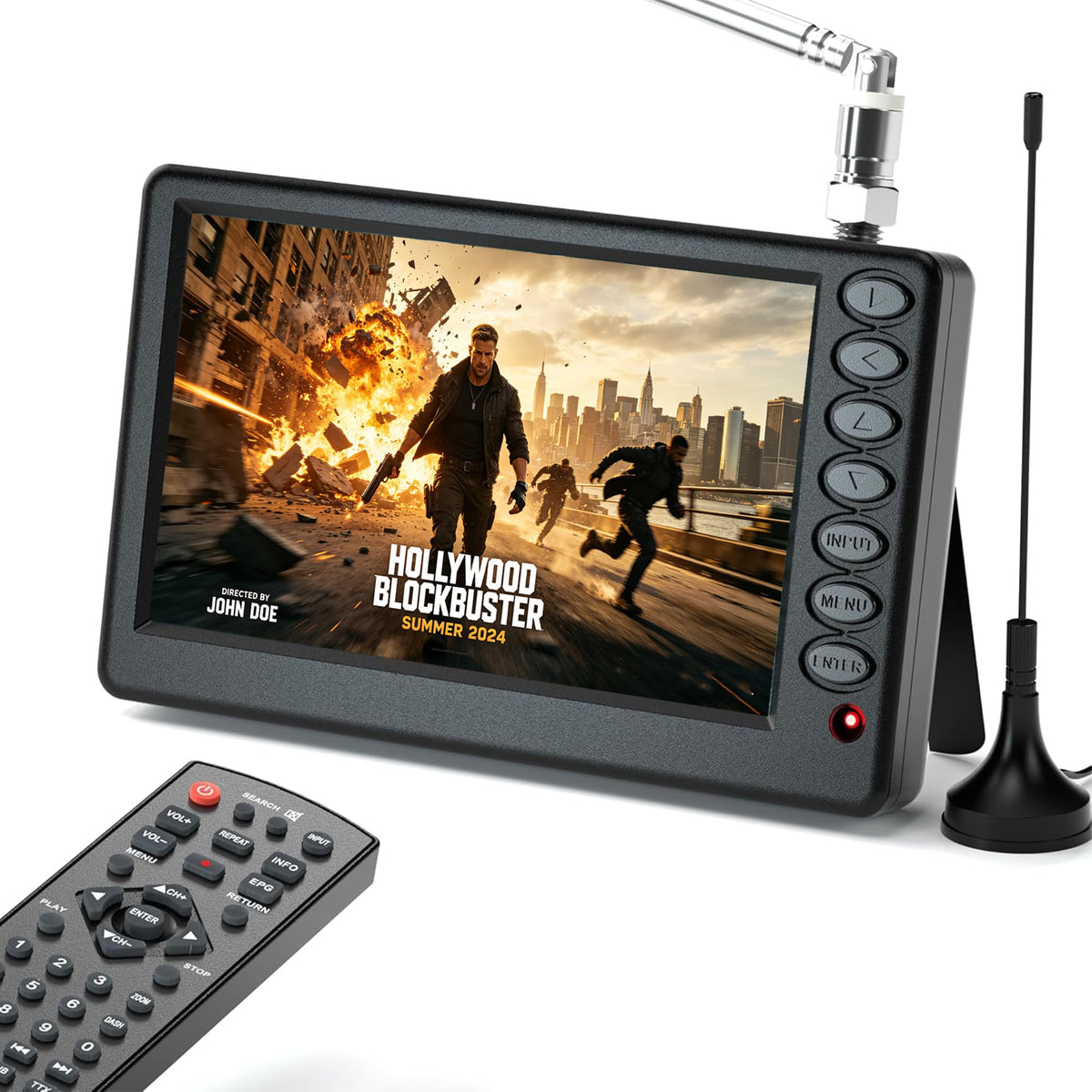 5 Inch Portable Mini TV with Remote X9329