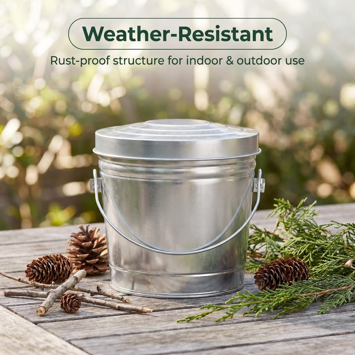 Galvanized Steel Storage Can with Locking Lid G781