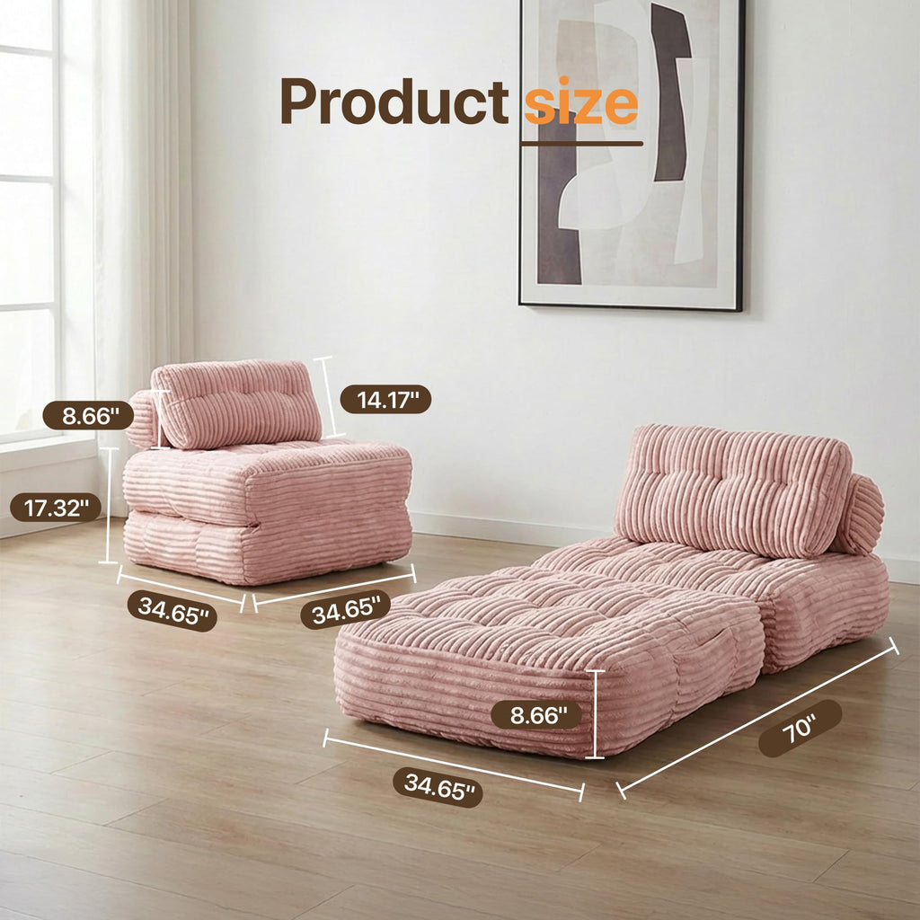 Pink Folding Sofa Bed O48991