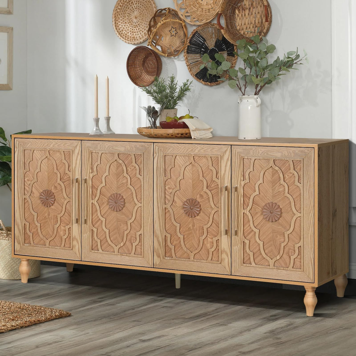 Wooden Accent Storage Cabinet E57924