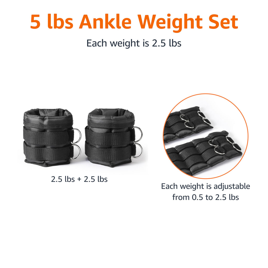 Adjustable Ankle Weights, Black B480