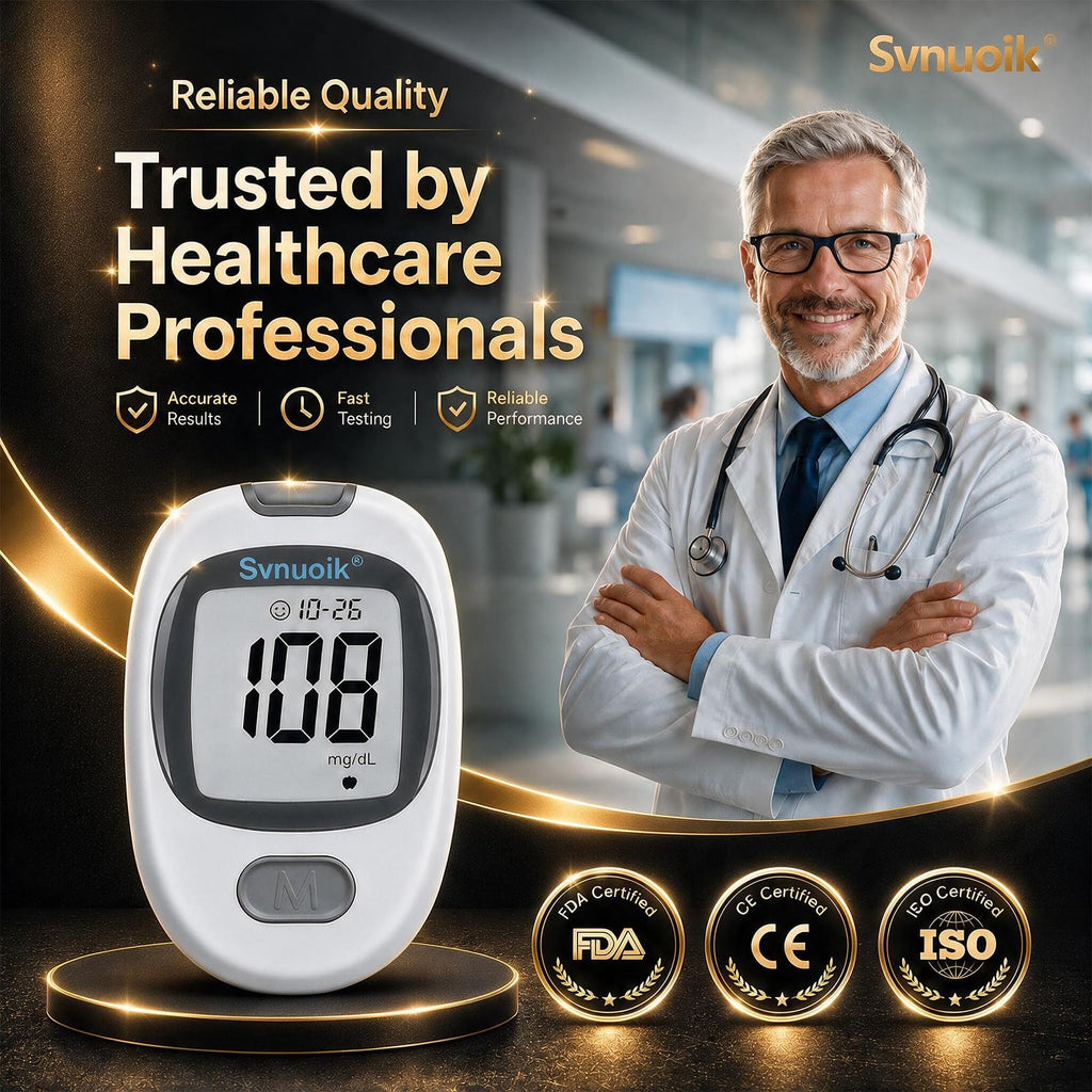 Blood Glucose Monitor Kit with 100 Strips & Lancets L389496