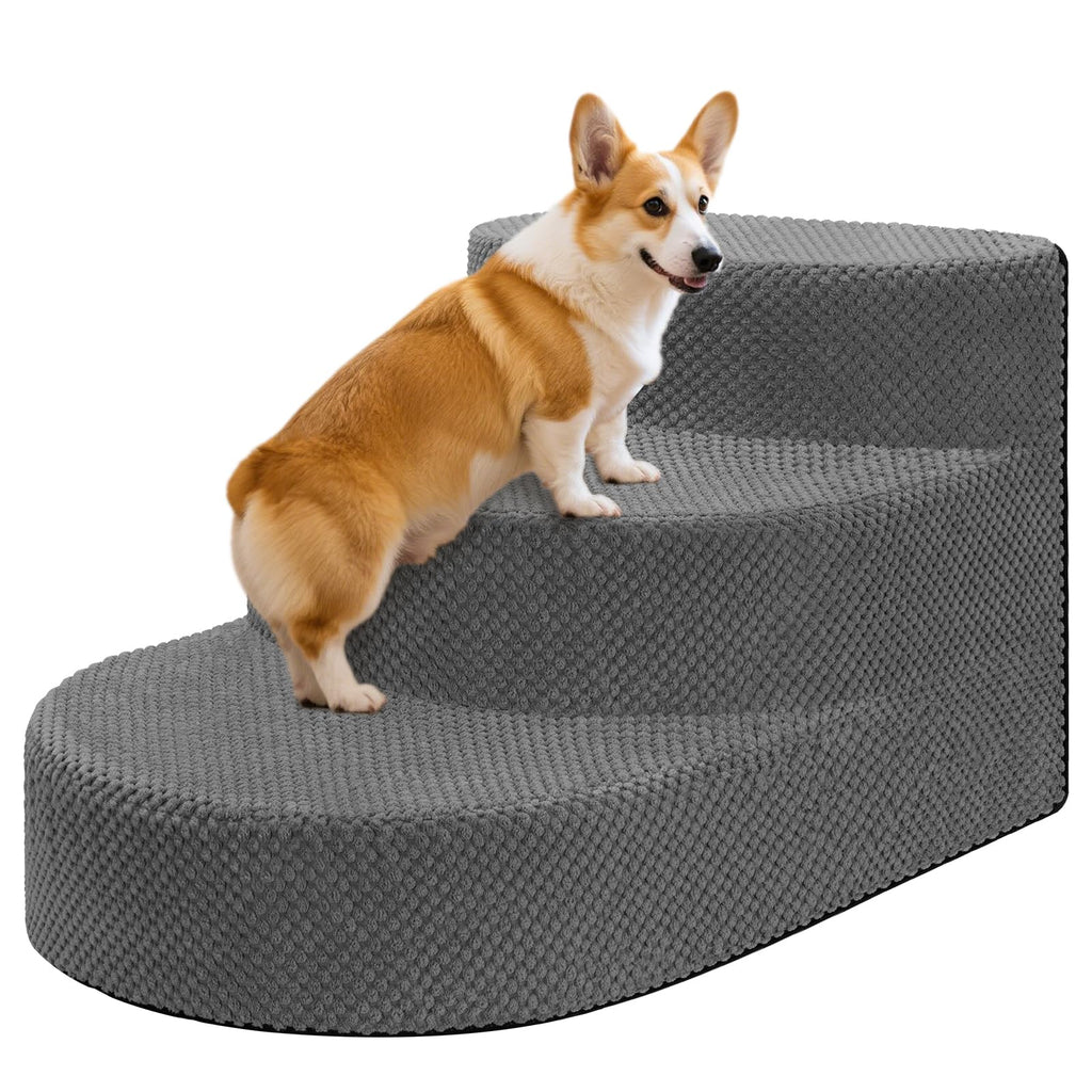 Grey 3 Steps Foam Dog Stairs R4242