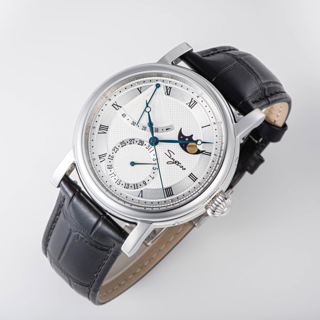 40mm Brown Leather Automatic Mechanical Mens Wrist Watch T1663