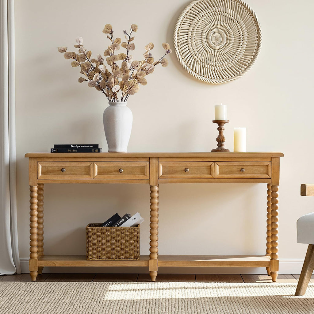 2-Drawer Oak Console Table I70560